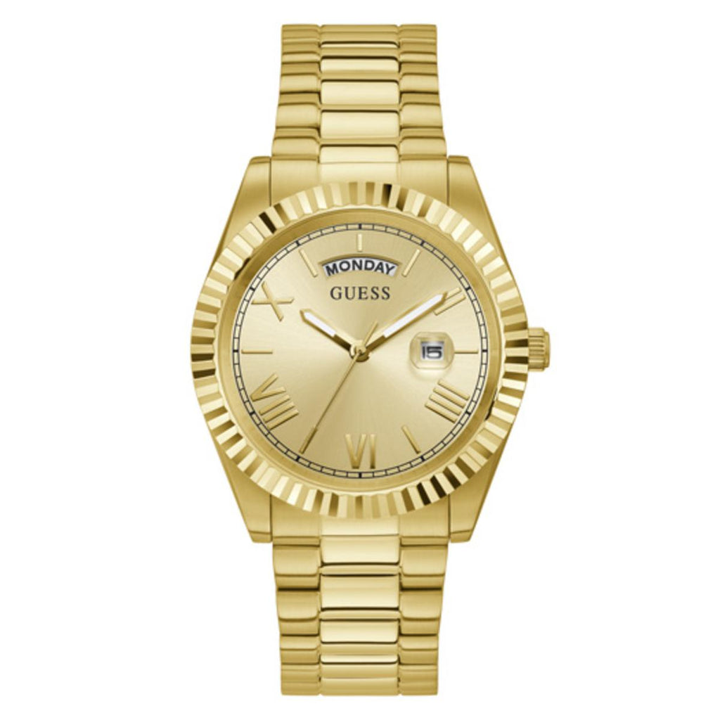 Guess Men’s Quartz Stainless Steel Gold Dial 42mm Watch GW0265G2