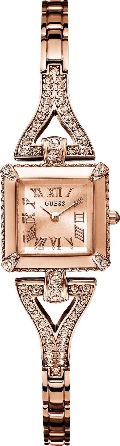 GUESS Women's U0137L3 Petite Retro Glamour Rose Gold-Tone Watch