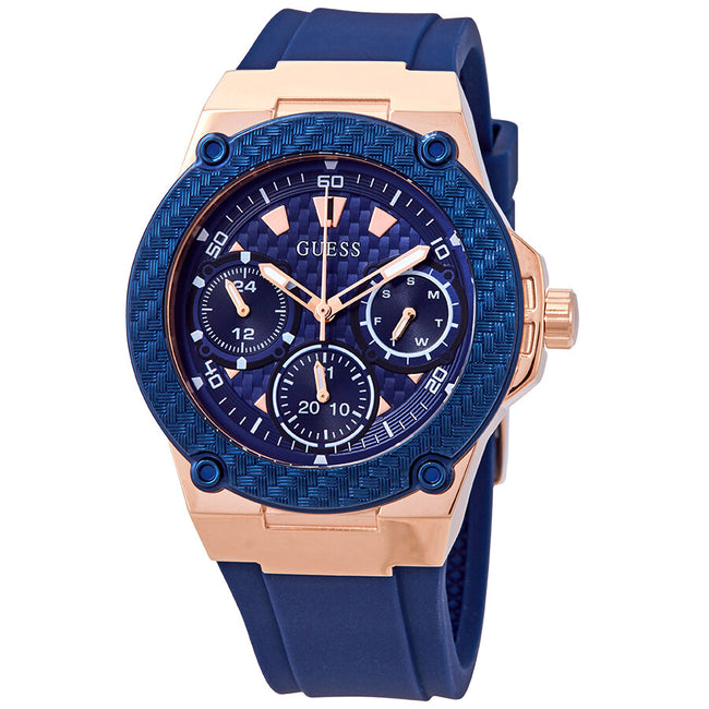 Guess Women’s Quartz Silicone Strap Blue Dial 39mm Watch W1094L2 Hover Image