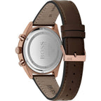 Hugo Boss Men’s Quartz Leather Strap Blue Dial 44mm Watch 1513817