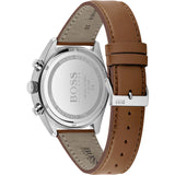 Hugo Boss Men’s Quartz Leather Strap White Dial 44mm Watch 1513879