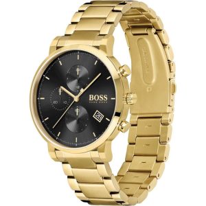 Hugo Boss Men’s Chronograph Quartz Stainless Steel Black Dial 43mm Watch 1513781 Main Image