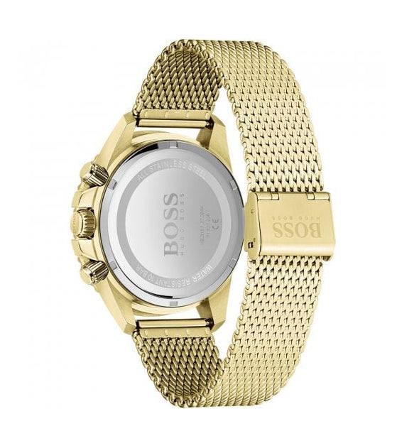 Hugo Boss Men’s Quartz Gold Stainless Steel Black Dial 46mm Watch 1513906