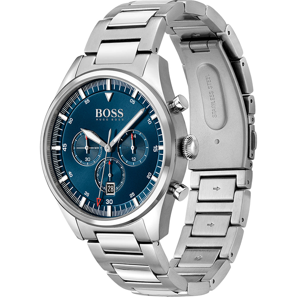 Hugo Boss Men’s Quartz Stainless Steel Blue Dial 44mm Watch 1513867