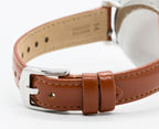 Fossil Women's Jacqueline Watch in Rose Goldtone with Light Brown Leather Strap