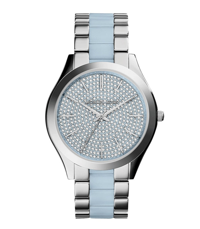 Michael Kors Women’s Quartz Stainless Steel Crystal Pave Dial 41mm Watch MK4297 Hover Image