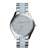 Michael Kors Women’s Quartz Stainless Steel Crystal Pave Dial 41mm Watch MK4297