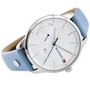 Tommy Hilfiger 1782023 Leather Round Analog Water Resistant Watch for Women - Baby Blue