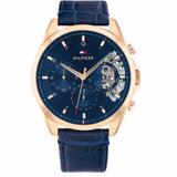 Tommy Hilfiger 1710451 Men’s Quartz Leather Strap Blue Dial 44mm Watch