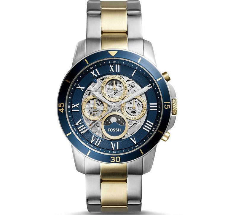 Fossil Men’s Automatic Stainless Steel Blue Dial 44mm Watch ME3141