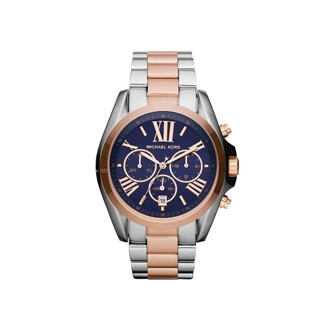 Michael Kors Women’s Chronograph Quartz Stainless Steel Blue Dial 43mm Watch MK5606 Hover Image