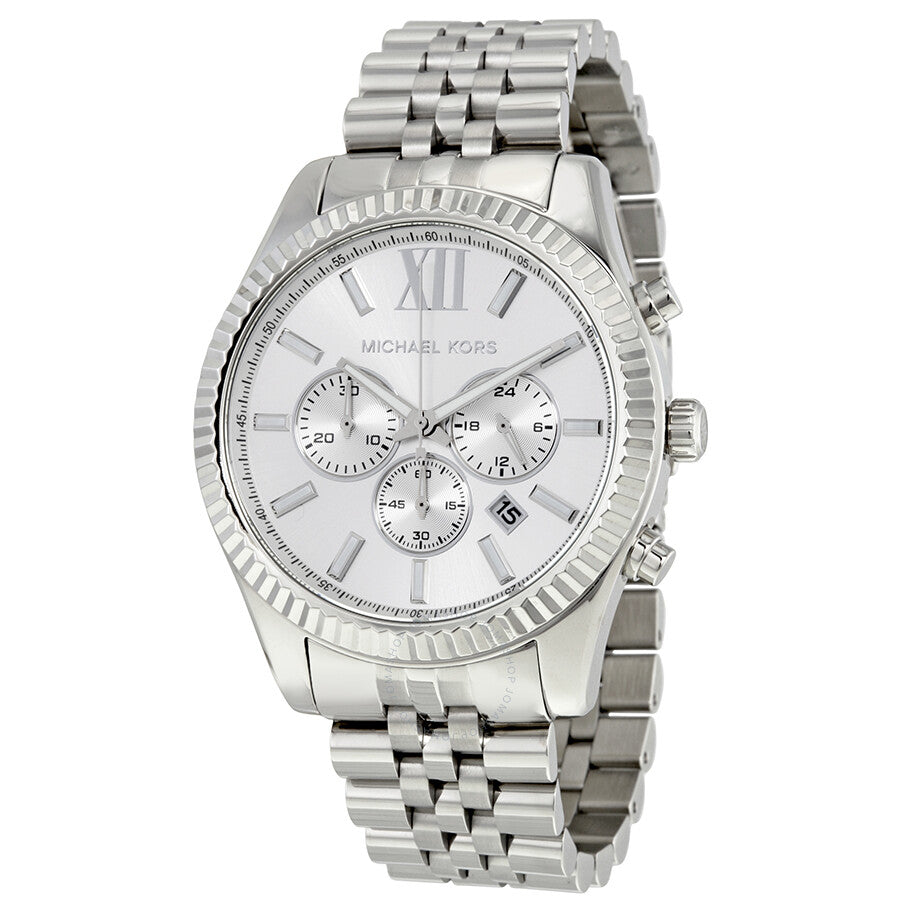 MICHAEL KORS Lexington Chronograph Silver Dial MEN's Watch MK8405 (WITHOUT TAG)