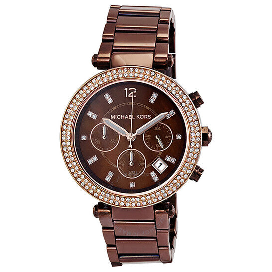Michael Kors Women’s Quartz Chocolate Stainless Steel Chocolate Dial 39mm Watch MK5578