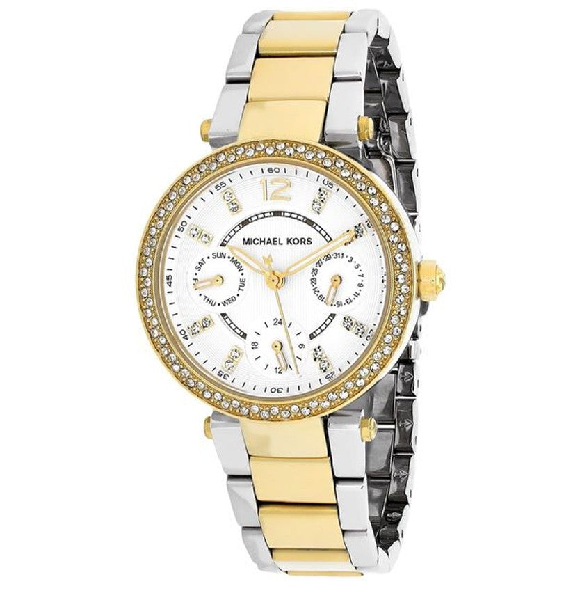 Michael Kors Women’s Quartz Stainless Steel Silver Dial 33mm Watch MK6055