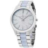 Michael Kors Women’s Quartz Stainless Steel Crystal Pave Dial 41mm Watch MK4297