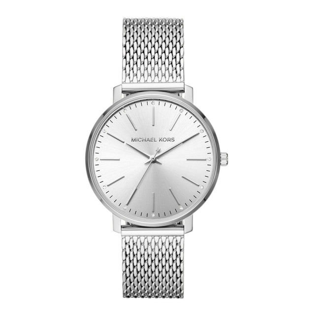 Michael Kors Women’s Quartz Stainless Steel Silver Dial 38mm Watch MK4338 Hover Image