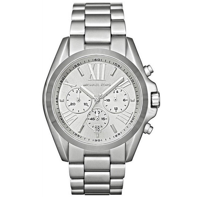 Michael Kors Men’s Chronograph Quartz Stainless Steel Silver Dial 42mm Watch MK5535 Hover Image