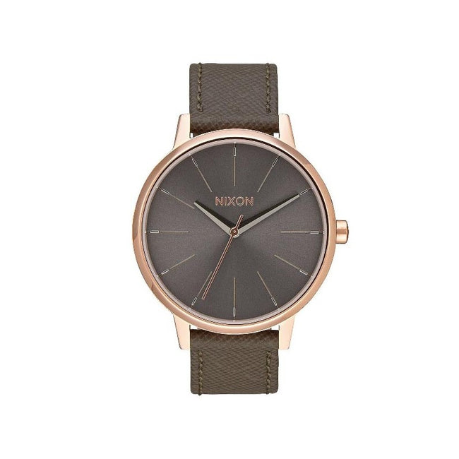 Nixon Kensington Rose-Gold Brown Dial Leather Ladies Watch A108-2214 Hover Image