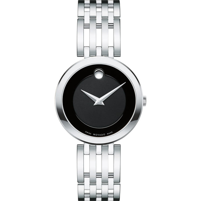 Movado Women’s Quartz Swiss Made Stainless Steel Black Dial 28mm Watch 0607051 Hover Image