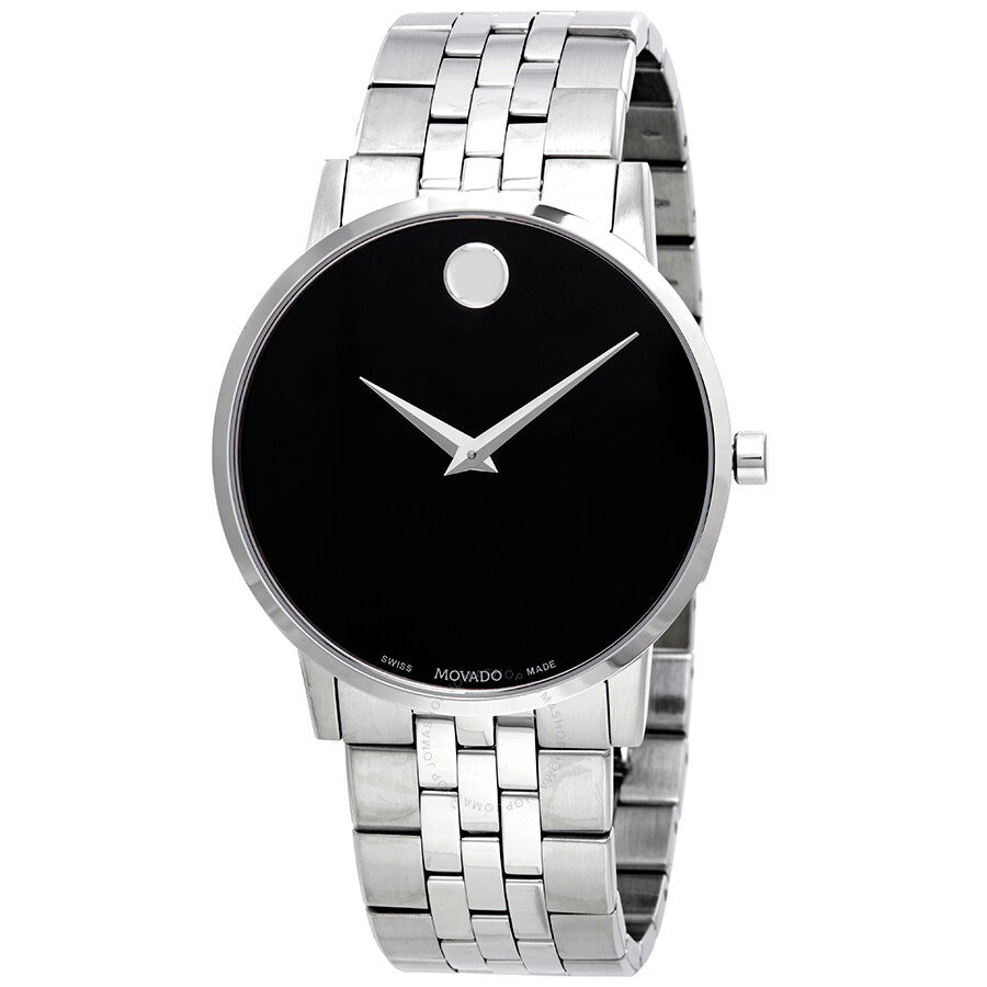 Movado Men’s Quartz Swiss Made Stainless Steel Black Dial 40mm Watch 0607199