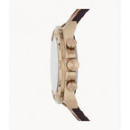 FOSSIL FS5857 MEN'S BRONSON CHRONOGRAPH MEDIUM BROWN ECO LEATHER WATCH