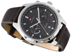 Tommy Hilfiger Men’s Quartz Leather Strap Grey Dial 44mm Watch 1791729