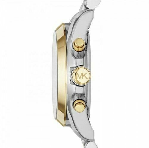 Michael Kors Women’s Chronograph Quartz Stainless Steel Silver Dial 45mm Watch MK5627