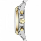 Michael Kors Women’s Chronograph Quartz Stainless Steel Silver Dial 45mm Watch MK5627