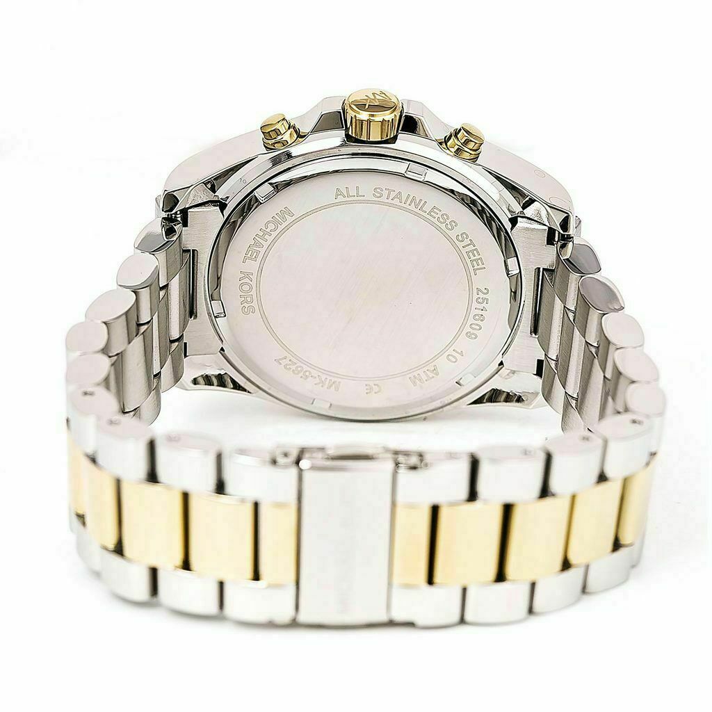 Michael Kors Women’s Chronograph Quartz Stainless Steel Silver Dial 45mm Watch MK5627