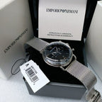 Emporio Armani Men’s Chronograph Stainless Steel Black Dial 43mm Watch AR11104