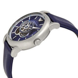Emporio Armani Men’s Automatic Blue Leather Strap Blue Dial 43mm Watch AR60011