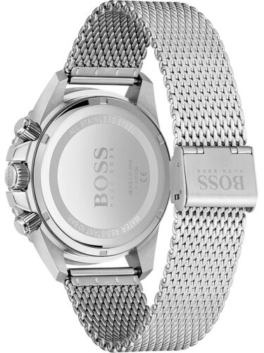 Hugo Boss Men’s Quartz Silver Stainless Steel Green Dial 46mm Watch 1513905