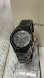 Emporio Armani Men’s Chronograph Stainless Steel Black Dial 38mm Watch AR1411