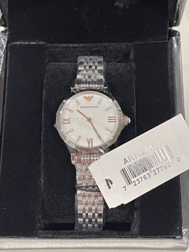 Emporio Armani Women’s Stainless Steel Mother of Pearl Dial 32mm Watch AR11204