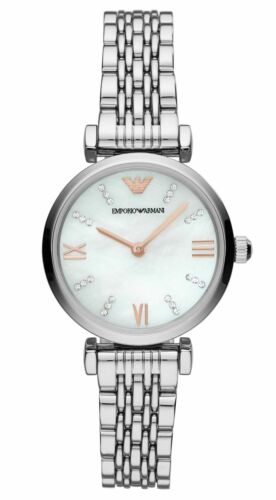 Emporio Armani Women’s Stainless Steel Mother of Pearl Dial 32mm Watch AR11204