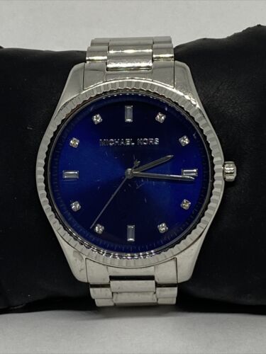 Michael Kors Men’s Quartz Silver Stainless Steel Blue Dial 41mm Watch MK3225