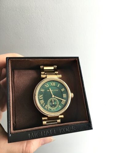 Michael Kors Women’s Quartz Stainless Steel Emerald Green Dial 42mm Watch MK6065
