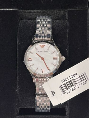Emporio Armani Women’s Stainless Steel Mother of Pearl Dial 32mm Watch AR11204