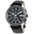 Gucci Men’s Swiss Made Quartz Stainless Steel Black Dial 44mm Watch YA101205