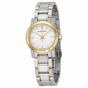 BURBERRY Silver Dial Two-tone Stainless Steel Ladies Watch BU9217
