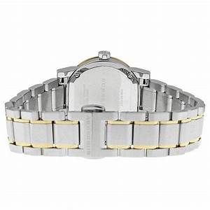 BURBERRY Silver Dial Two-tone Stainless Steel Ladies Watch BU9217