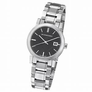 BURBERRY Black Check Stamped Dial Stainless Steel Ladies Watch BU9101 Main Image