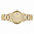 Swiss Rare Engraved Gold Check Dial 26mm Women Wrist Watch The City BU9234