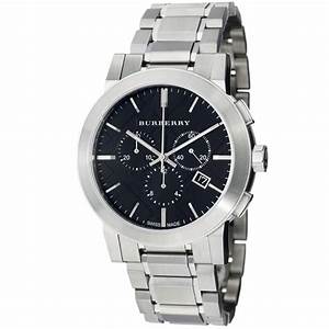 Swiss Silver Black Date Dial 42mm Men Chronograph Stainless Steel Wrist Watch The City BU9351