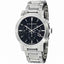 Swiss Silver Black Date Dial 42mm Men Chronograph Stainless Steel Wrist Watch The City BU9351