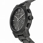 BURBERRY Chronograph Dark Grey Dial Black Ion-plated Men's Watch BU9354