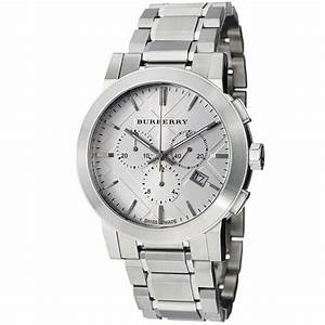 BURBERRY Silver Dial Chronograph Stainless Steel Men's Watch BU9350