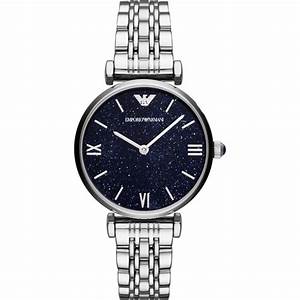 Emporio Armani Women's Quartz Stainless Steel Silver with Blue Dial AR11091 Hover Image