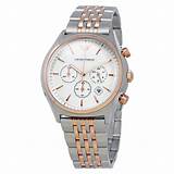 Emporio Armani Zeta Chronograph Cream Dial Two-tone Men's Watch AR1998