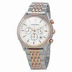Emporio Armani Zeta Chronograph Cream Dial Two-tone Men's Watch AR1998